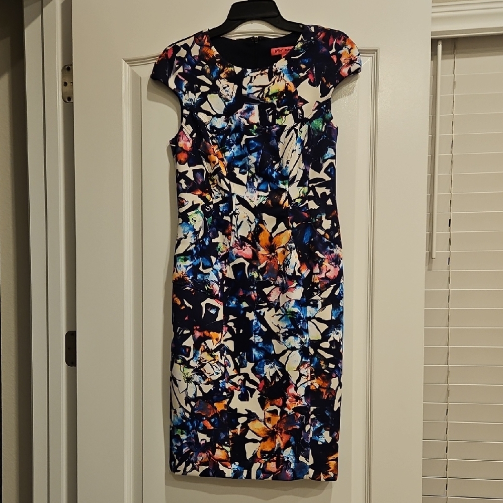 Betsey Johnson Multicolor Abstract Print Dress. Women's Size 6